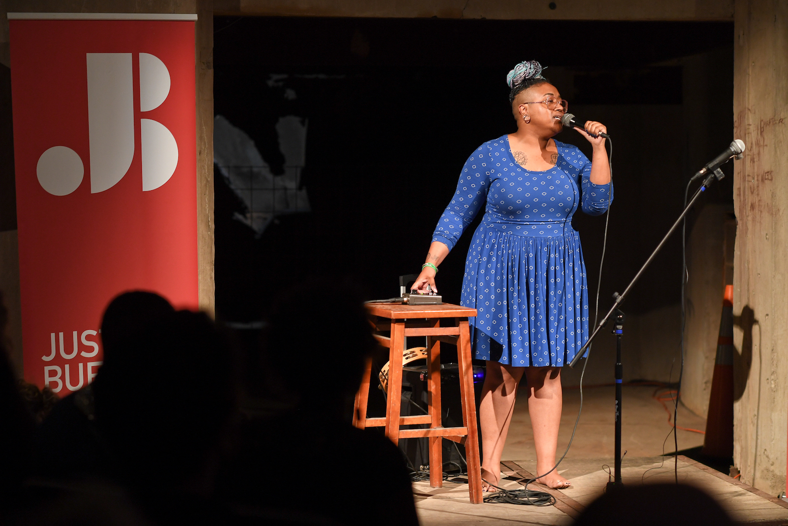 Zoe Scruggs performs at the Silo City Reading Series