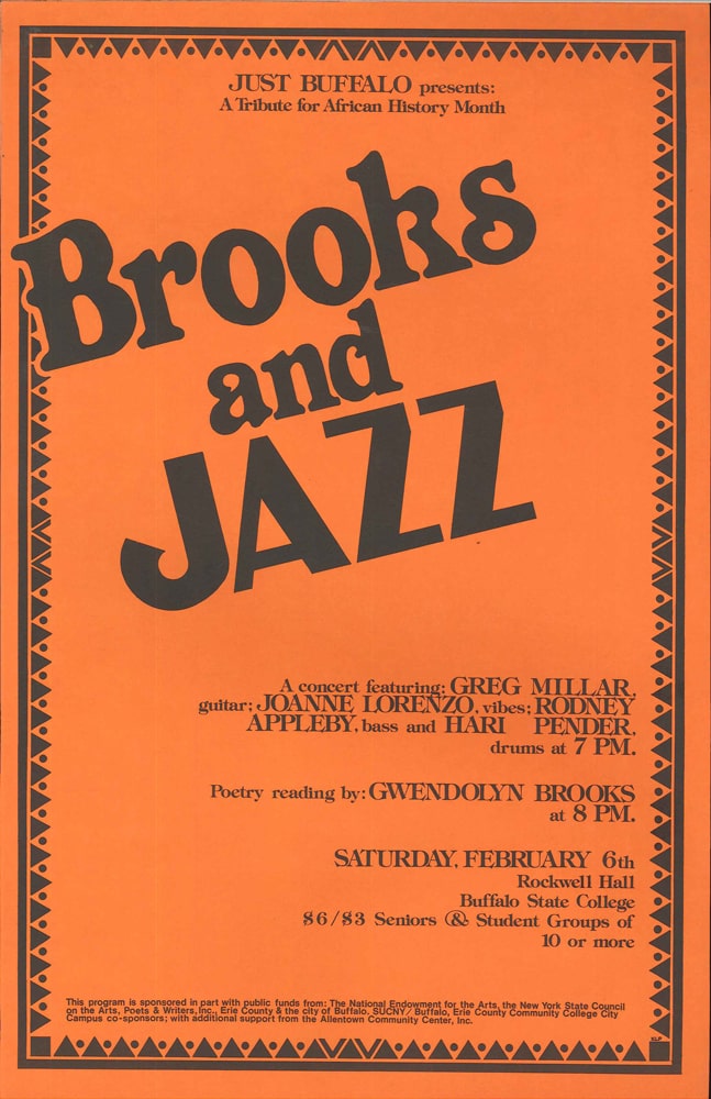 Brooks and Jazz 1988 - History - Just Buffalo Literary Center