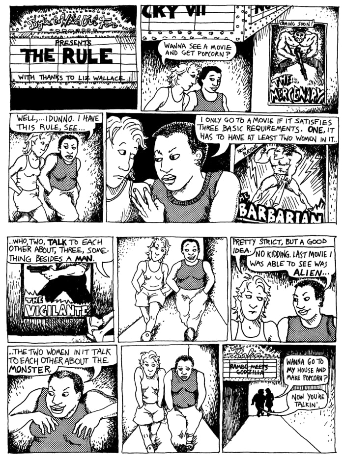 DTWOF "The Rule" comic by Alison Bechdel