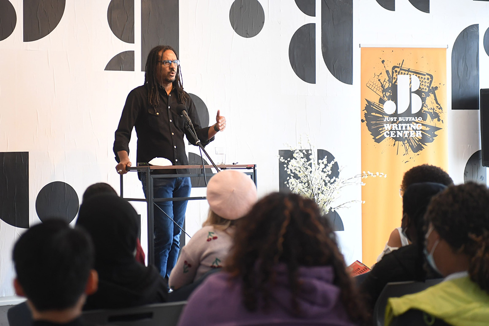 Colson Whitehead at Just Buffalo Writing Center during the BABEL Student Event