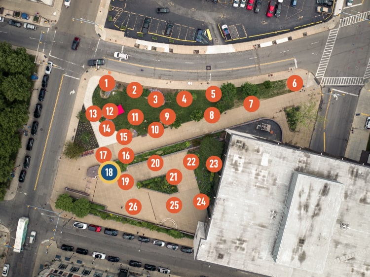 Map 18 The Handrail - Reading Park 2022 - Dream Delivery Service - Just Buffalo Literary Center