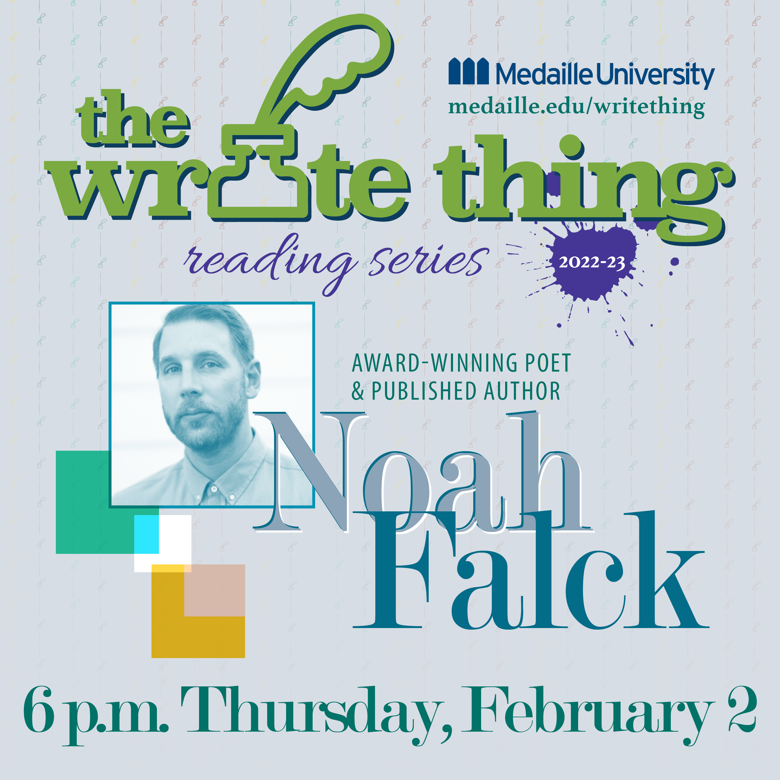 Noah Falck Write Thing Reading Series at Medaille University
