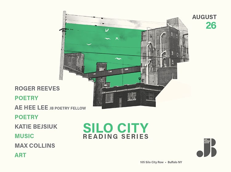 Silo City Reading Series August 26, 2023 Roger Reeves, Ae Hee Lee, Katie Bejsiuk, Max Collins