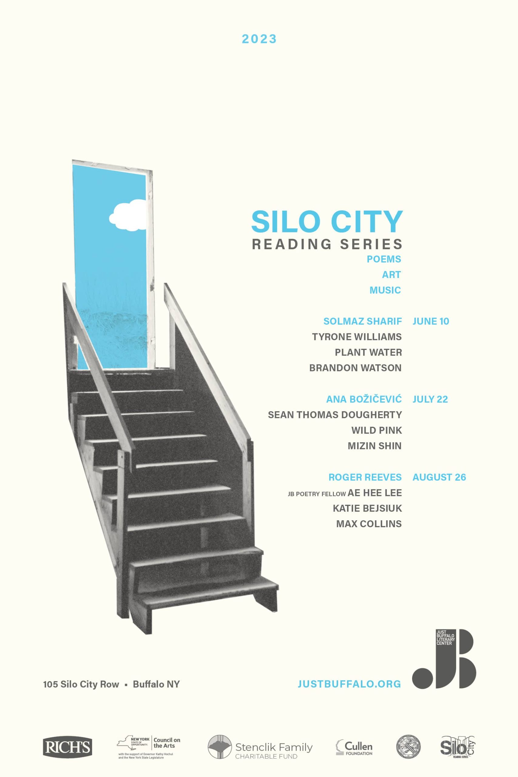 Silo City Reading Series season poster 2023