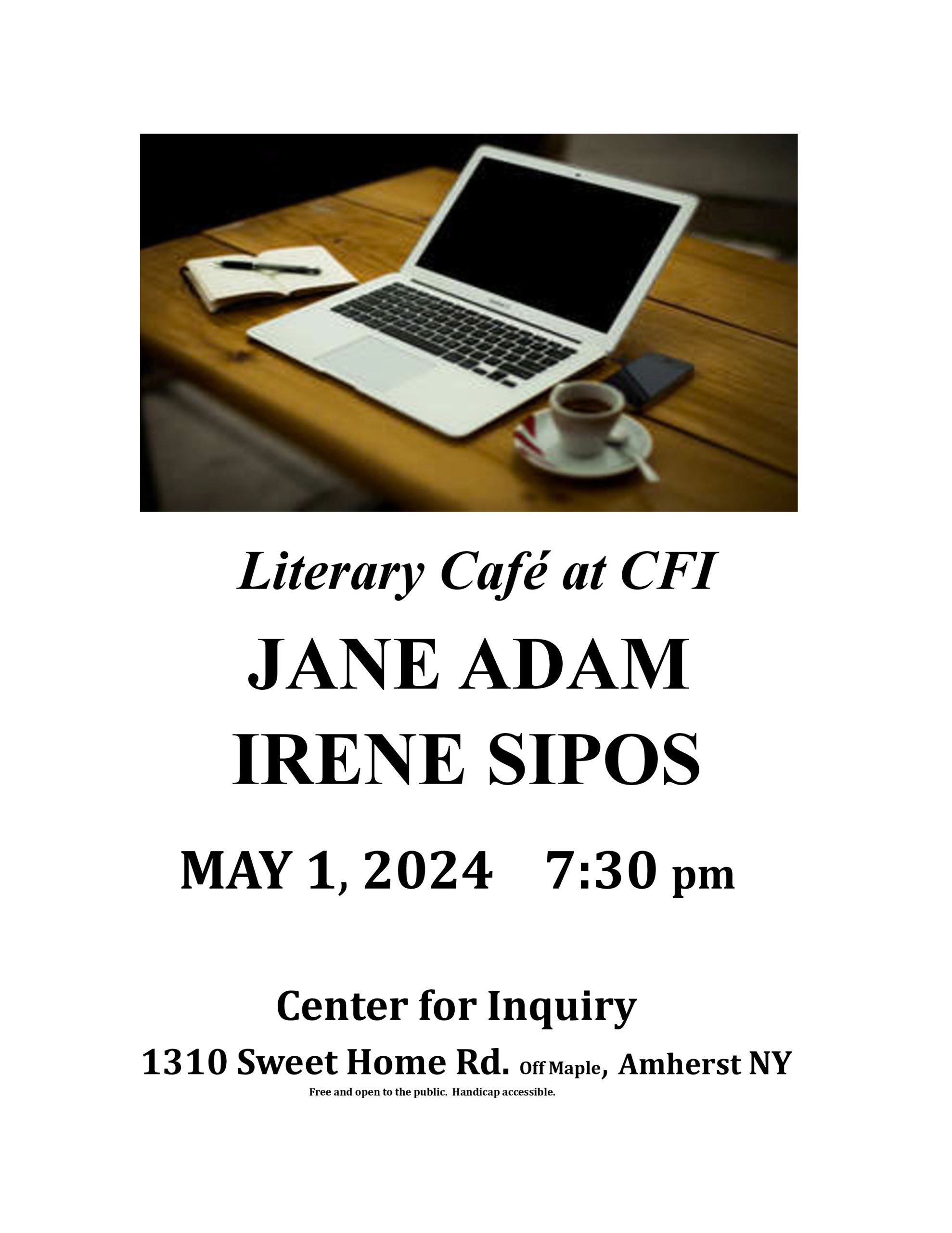 Literary Café at CFI May 1, 2024