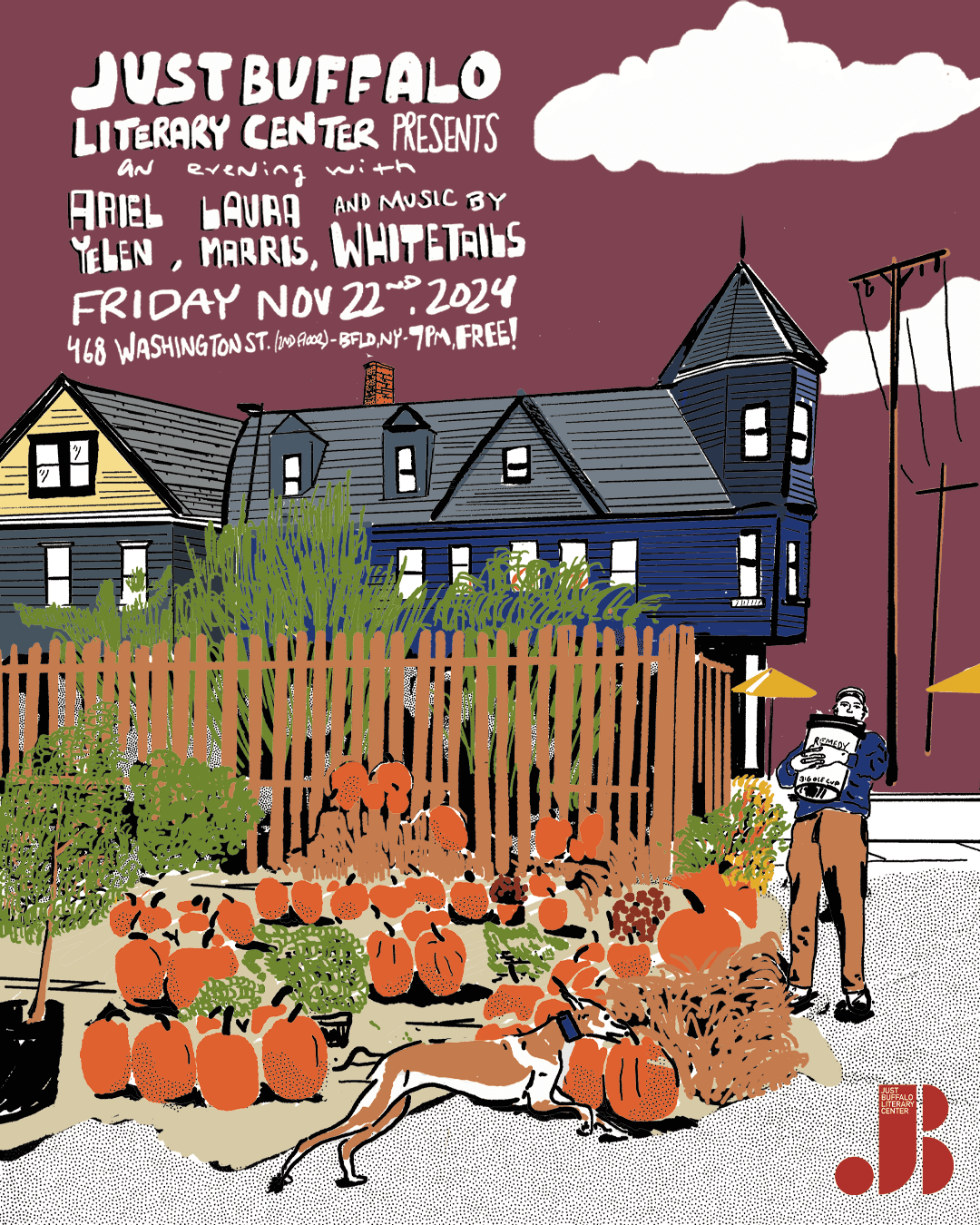 Just Buffalo Presents Ariel Yelen, Laura Marris, and Whitetails November 22, 2024 Just Buffalo Presents Ariel Yelen, Laura Marris, and Whitetails November 22, 2024