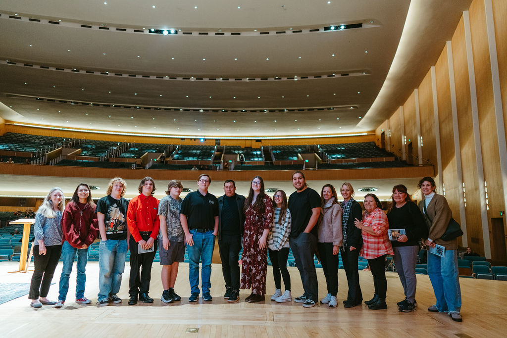Lake Shore Central School District students with Tommy Orange photo credit Pat Cray