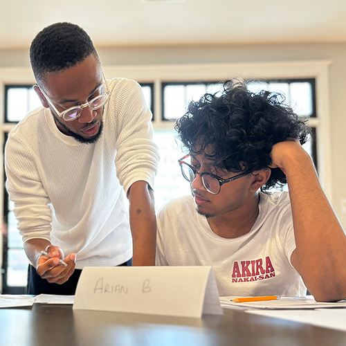Teaching Artist Joshua Thermidor 2024 CLRI summer program photo credit Noah Falck Teaching Artist Joshua Thermidor 2024 CLRI summer program photo credit Noah Falck