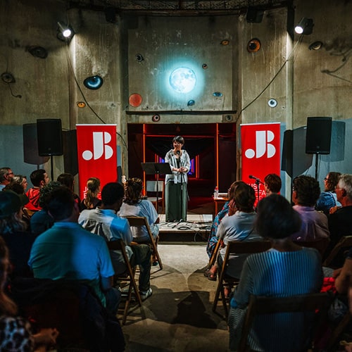 2023 JBLC Poetry Fellow Ae Hee Lee reading at Silo City Reading Series photo credit Pat Cray-min