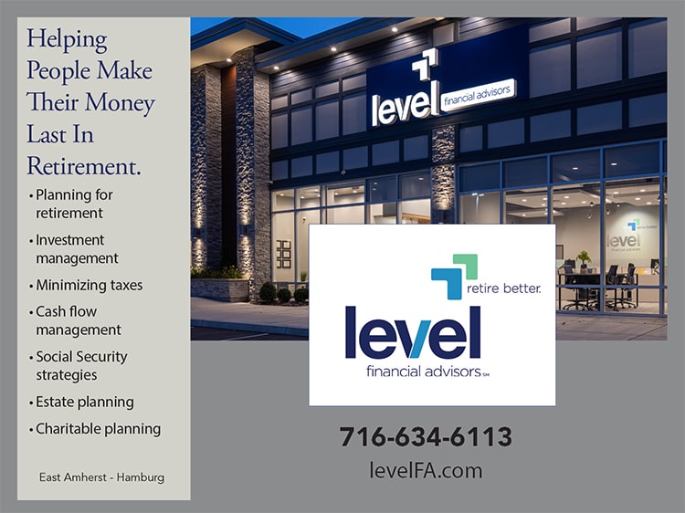 Level Financial Advisors Ad - 2025-10-16 - BABEL Digital Program - Just Buffalo Literary Center