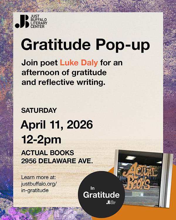 In Gratitude Pop-up at Actual Books with Luke Daly April 11, 2026