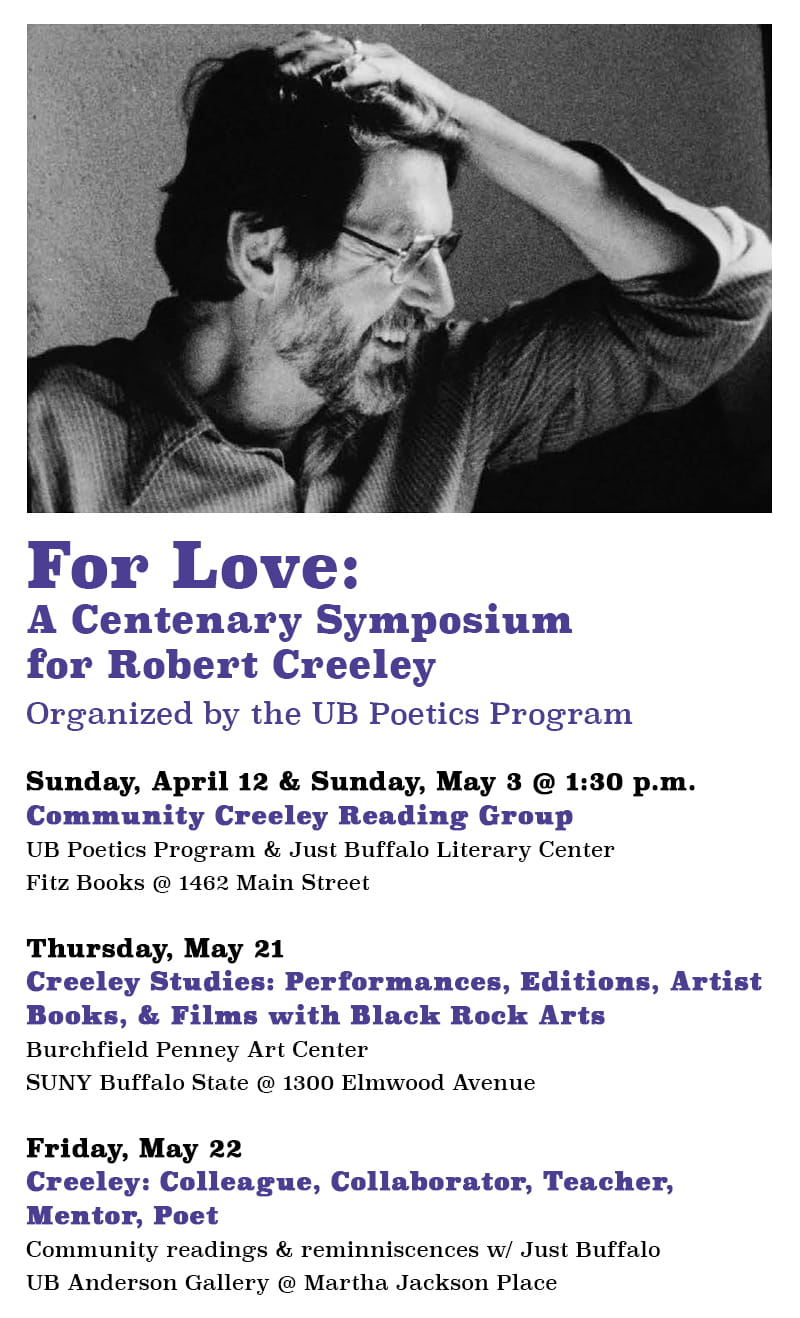Creeley Centenary Symposium - 2026 - BABEL Digital Program - Just Buffalo Literary Center
