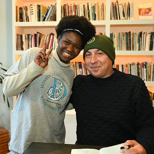 Tommy Orange - BABEL Student Reading Groups - Creative Writing Programs for Youth - Just Buffalo Literary Center - Photo by Nancy J. Parisi