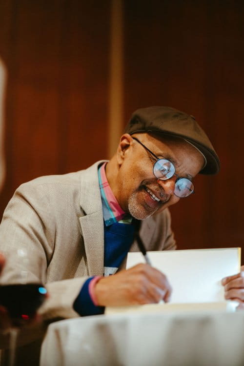 A Photo by Pat Cray of James McBride at BABEL