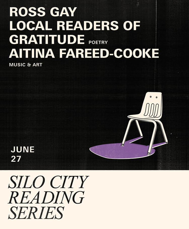 Silo City Reading Series - June 27 2026 - Ross Gay - Aitina Fareed Cooke - Local Readers of Gratitude - Just Buffalo Literary Center
