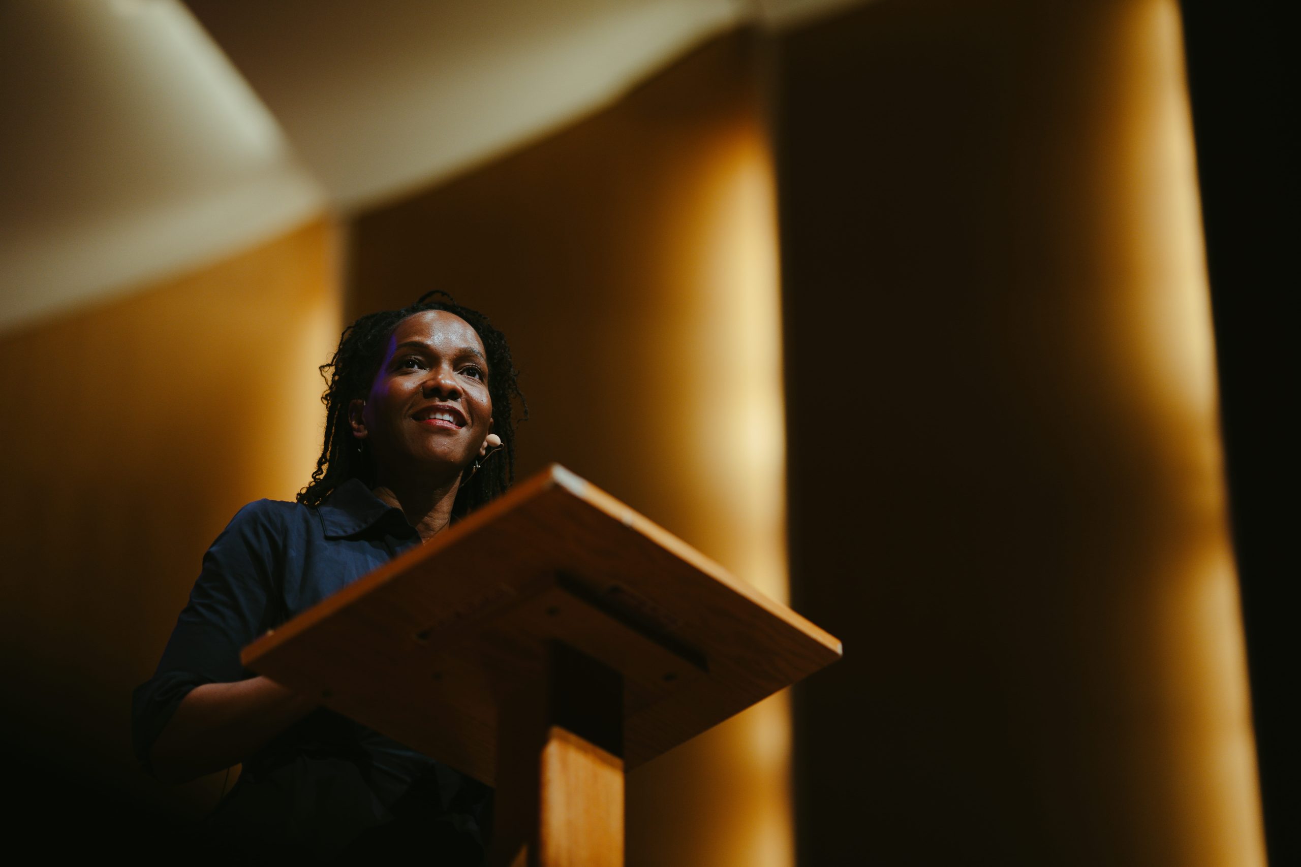 A Photo by Pat Cray of Imani Perry at BABEL