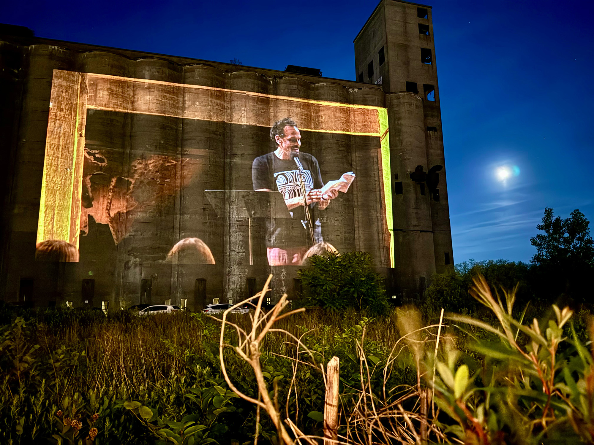 Ross Gay on the side of Marine A full moon photo credit Brian Milbrand 2000x1500
