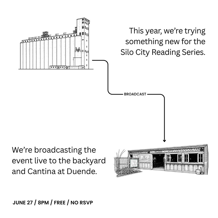 Silo City Reading Series Broadcast at Duende at Silo City June 27, 2026