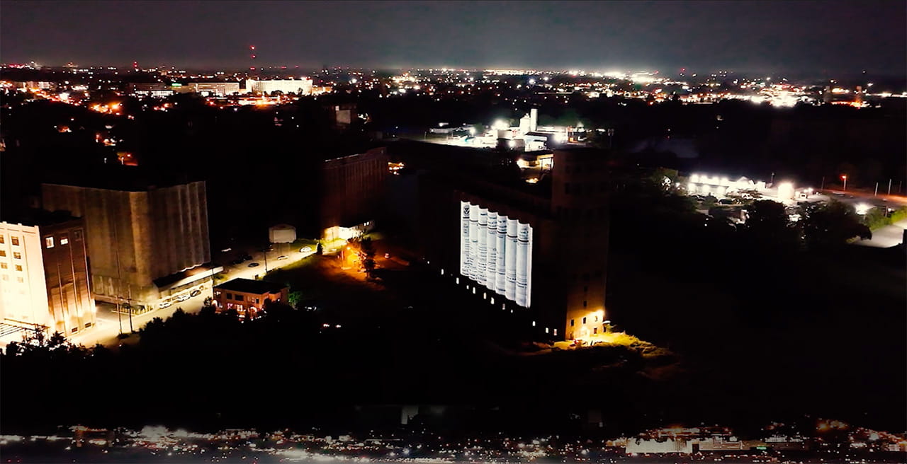 Projecting Poetry Across the Buffalo Skyline