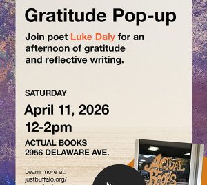 In Gratitude Pop-up at Actual Books with Luke Daly April 11, 2026