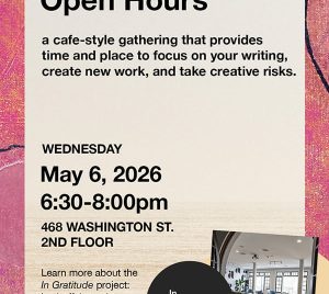 In Gratitude Open Hours - Creative Writing Programs - Adult Writing Workshops - Writing Center - May 6, 2026 - Just Buffalo Literary Center