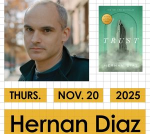 Babel - Hernan Diaz - November 20 2025 - Kleinhans Music Hall - Just Buffalo Literary Center